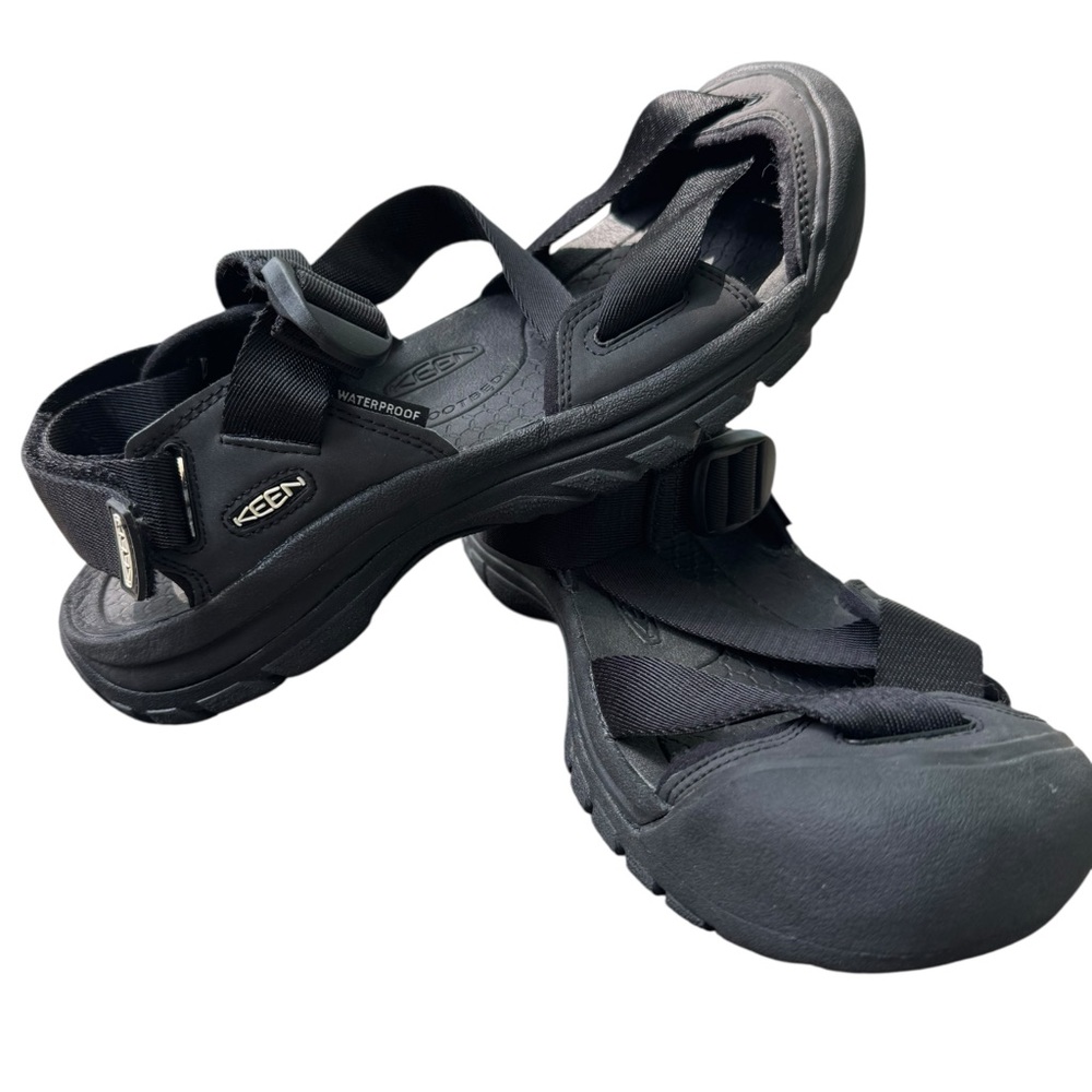Mens Keen Zerraport II Black Strappy Hiking Outdoor Sandals Shoes Size 10.5
